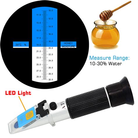 honey refractometer how to use|refractometer for honey moisture content.